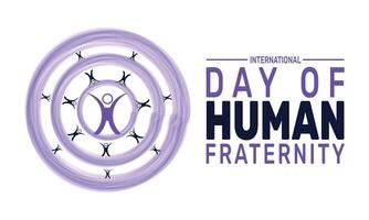 The International Day of Human Fraternity highlights the need for global unity, tolerance, and respect, emphasizing the importance of fraternity in overcoming challenges and building peace. vector