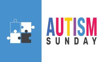 Observed annually, Autism Sunday is a time to promote autism understanding, celebrate the uniqueness of individuals with autism, and support their families with care and inclusion. vector