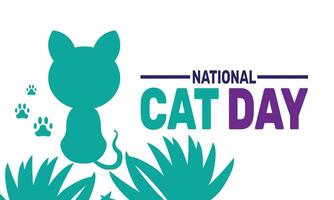 National Cat Day is a celebration of cats and their positive impact on our well-being. It's a reminder to support local shelters and help find forever homes for cats in need. vector