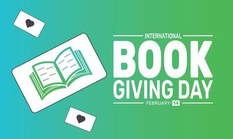 Celebrate International Book Giving Day by gifting books to those in need, spreading knowledge, encouraging reading habits, and making books accessible to everyone. vector