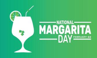 National Margarita Day is the perfect time to sip on a refreshing margarita. Celebrate this iconic cocktail with lime, tequila, and your favorite twist on February 22 each year. vector