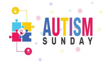 Autism Sunday is a dedicated day to highlight autism awareness and to inspire communities to create a more inclusive and supportive environment for those living with autism. vector