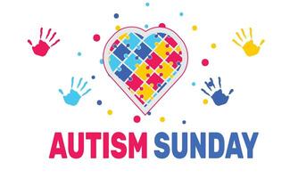 Autism Sunday is a global day of prayer and awareness observed annually to support individuals with autism and their families, promoting understanding and acceptance within communities. vector