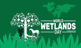 World Wetlands Day emphasizes the critical role wetlands play in supporting agriculture, water resources, and natural habitats, inspiring communities to protect and restore these unique ecosystems. vector