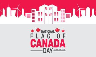 National Flag of Canada Day marks the anniversary of the Maple Leaf flag, a symbol of Canadian values and culture. Celebrate the unity and diversity it represents on this special occasion. vector