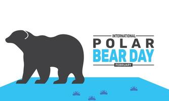 International Polar Bear Day highlights the urgent need to address global warming. Let unite to protect polar bears and their rapidly shrinking Arctic environment vector