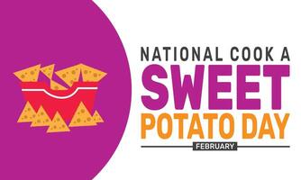 National Cook a Sweet Potato Day is a perfect time to try different ways of cooking sweet potatoes, from roasting to mashing, and enjoy their natural sweetness and health benefits. vector