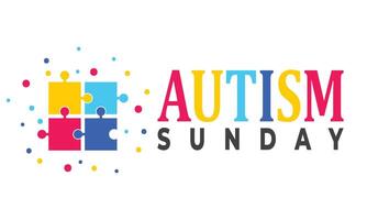Autism Sunday focuses on spreading awareness about autism, advocating for acceptance, and inspiring communities to foster an inclusive and supportive world for all. vector
