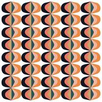 An intricate geometric pattern composed of bold orange and black elements, creating a striking visual effect. vector