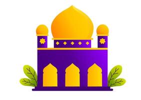 Gradient Mosque of Violet and Gold vector