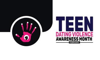 Teen Dating Violence Awareness Month highlights the importance of recognizing unhealthy relationships and provides resources to support those affected by violence in dating situations. vector
