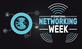 International Networking Week highlights the importance of networking in today interconnected world, offering events that promote collaboration, partnerships, and career advancement on a global scale. vector