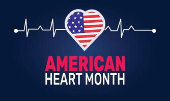 Celebrate American Heart Month by prioritizing heart health Learn about prevention, healthy eating, exercise, and managing risks to keep your heart strong and healthy. vector