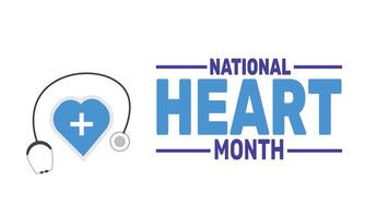 Celebrate National Heart Month by embracing heart-friendly habits like exercise, healthy eating, and regular checkups. Small changes lead to a healthier, stronger heart vector