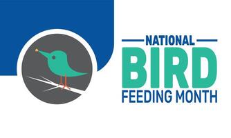 Make bird feeding month special by providing fresh water and nutritious seeds for local birds. Create a sanctuary for them in your garden, fostering connection with nature and wildlife. vector