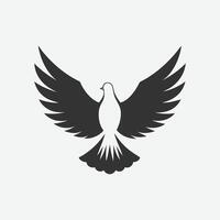 High-Quality Dove Silhouette for Logos and Religious Art Projects vector