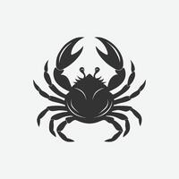 Bold crab silhouette design perfect for marine-themed projects. vector