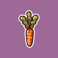 Playful Cartoon Carrot with Happy Expression - Whimsical Vegetable Art vector