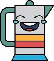 A cartoon character with a smiling face and a big grin vector