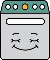 A illustration in the concept of washing machine in line drawing style vector