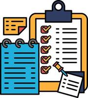 A clipboard with a check mark vector