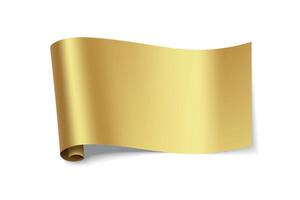 Elegant Golden Scroll With Curved Design vector