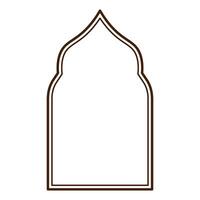 Simple islamic ramadan line art frame element vector