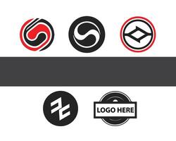 Logo design in elipse shape for company or website use vector