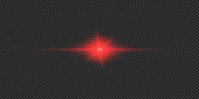 Red horizontal light effect vector