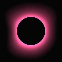 Circle illuminate light frame with color vector