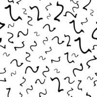 Seamless pattern with sketch squiggle on white vector