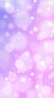 Soft pink and purple story gradient background with glowing bokeh lights and elegant wavy line patterns. vector