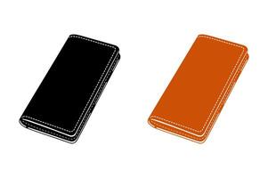 Flat-style wallet icons perfect for business and retail designs. vector