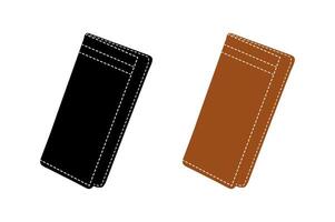 Flat design wallet graphics for digital and print use. vector