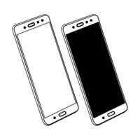 Black and white smartphone design for ui ux mockups. vector