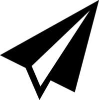 Paper airplane line flat icon symbol. Send icon isolated on white. Illustration template design vector