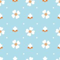 Seamless, spring pattern on a blue background vector