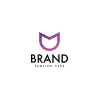 Minimalist M Monogram Logo Design Template vector