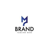 Monogram M Monogram Logo Design Template Concept vector