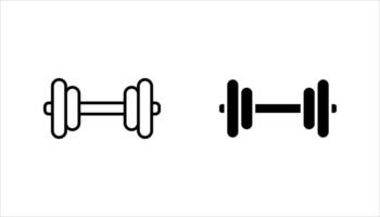 Dumbbell icon set. vector