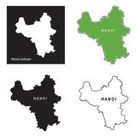 map of hanoi, vietnam simple design vector