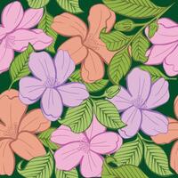 Colorful jasmine seamless pattern, digital pattern design vector