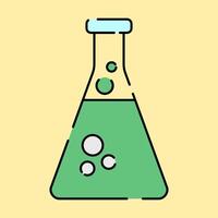 Triangular Beaker Flask Icon Illustration vector