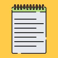 Notes List Icon Illustration vector