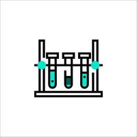 A test tube with two test tubes on it vector
