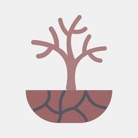 Icon droughts. Global warming elements. Icon in flat style. vector