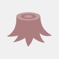 Icon tree stump. Global warming elements. Icon in flat style. vector