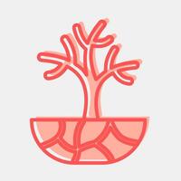 Icon droughts. Global warming elements. Icon in two tone style. vector