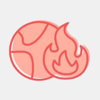 Icon global warming. Global warming elements. Icon in two tone style. vector