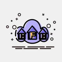 Icon cfc gas. Global warming elements. Icon in MBE style. vector
